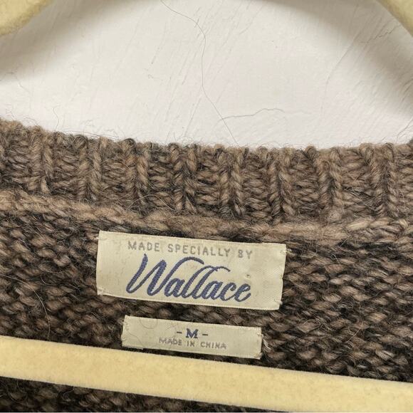 Madewell Wallace Brown Knit Half Sleeve Tunic Sweater Womens M Speckled Chunky - Picture 6 of 6